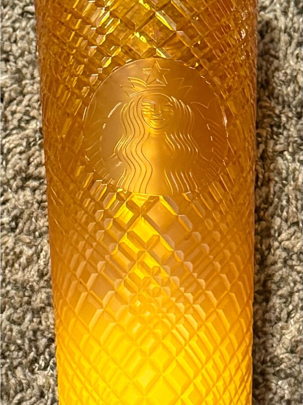 Starbucks 2022 Summer Mango Orange Crystal 24 oz Venti Cold Cup Tumbler